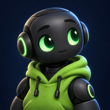 Public, the green robot character