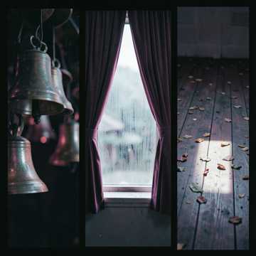 Dusty Bell Lo-Fi cover: bells, a window, and a wooden floor